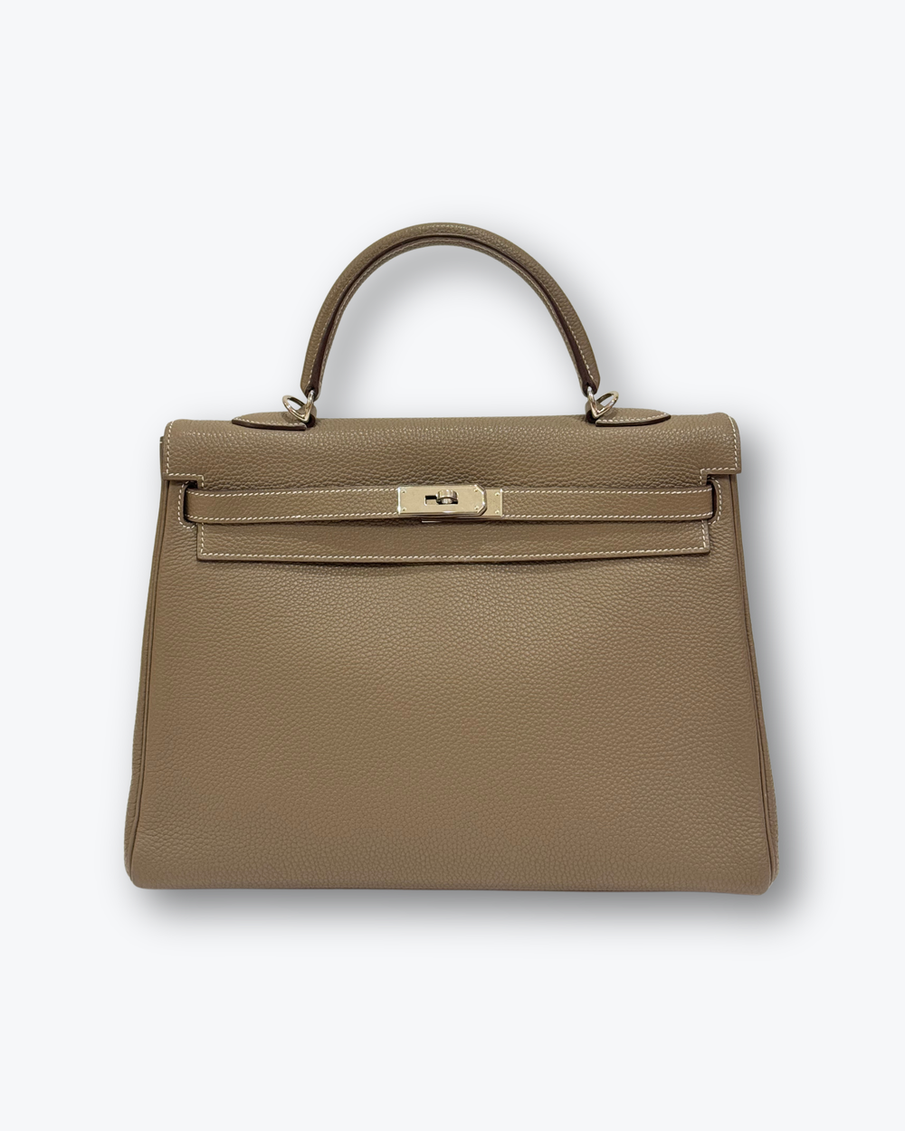 Kelly 35 in Étoupe Leather with Palladium Hardware