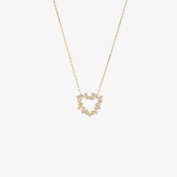HOBB — 18K Gold & Diamond "Love" Necklace