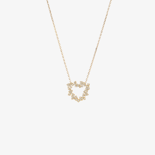HOBB — 18K Gold & Diamond "Love" Necklace