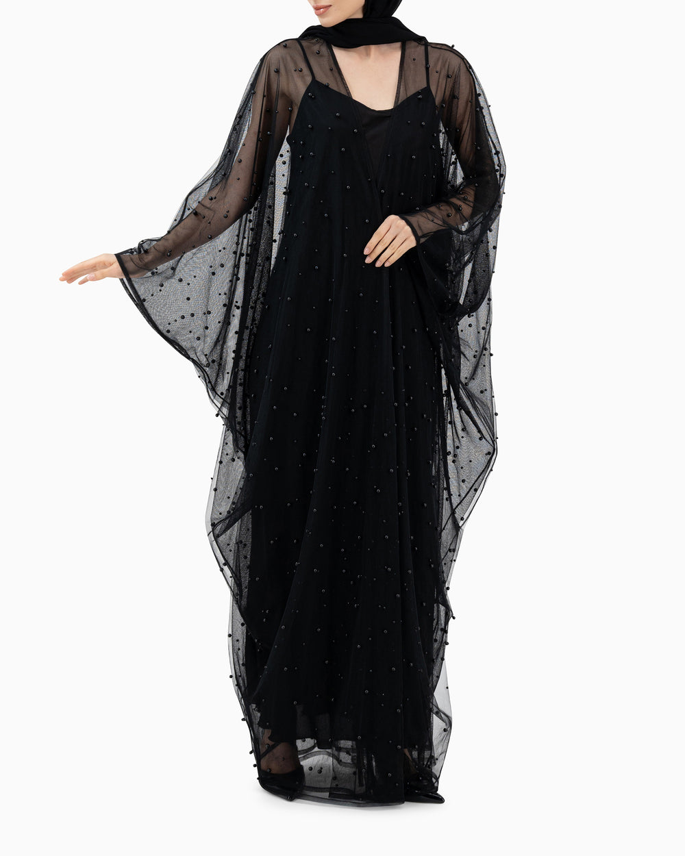 Black Pearls Wedding Abaya