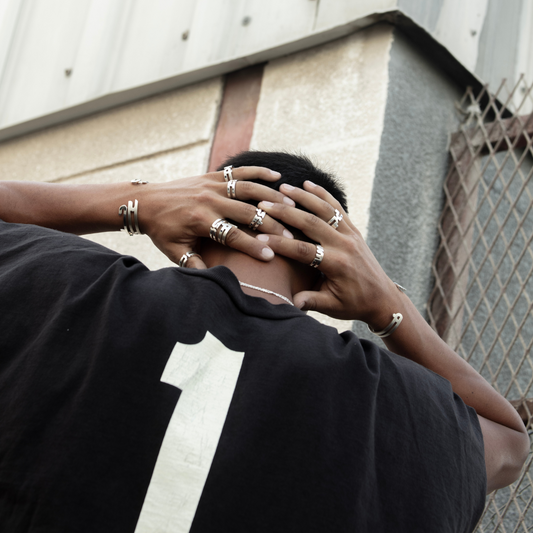 SILVER – Word Cuff (Hob - Love)
