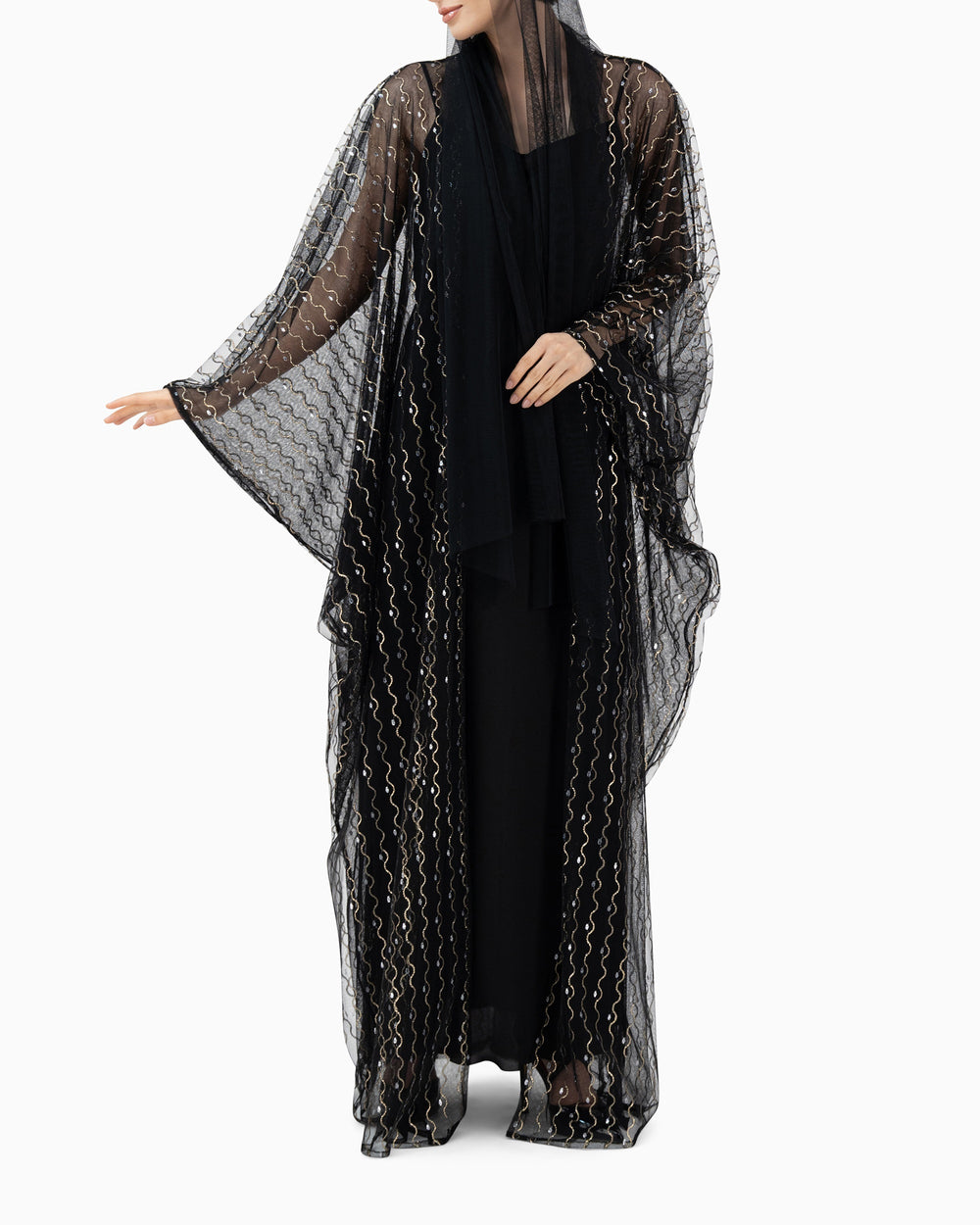 Black and Gold Wedding Abaya