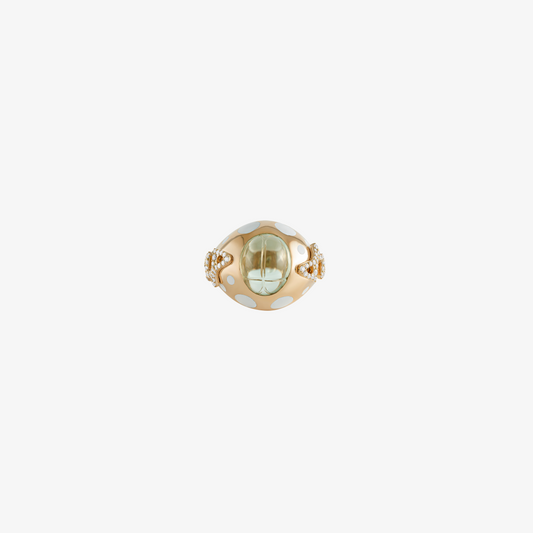 TAIM - 18K Gold, Diamond & Enamel "Love" Ring