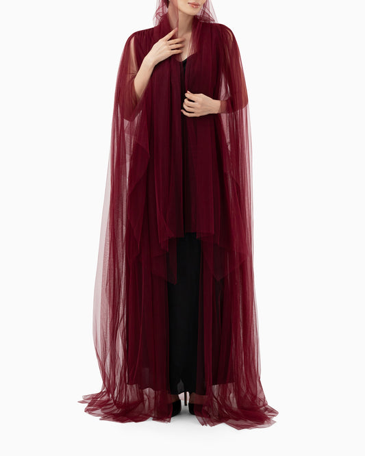 Maroon Wedding Abaya