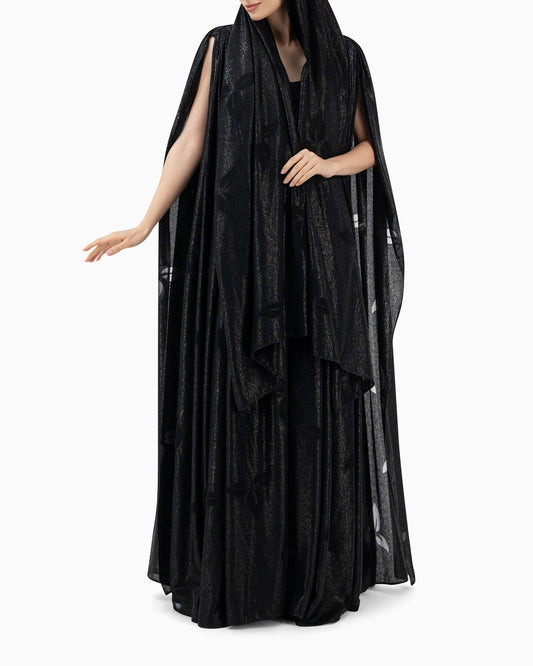 Wedding Abaya with Sheer Patern