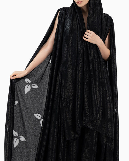 Wedding Abaya with Sheer Patern