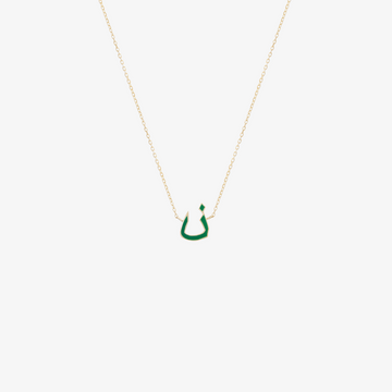 OULA - 18K Gold & Enamel Letter Necklace
