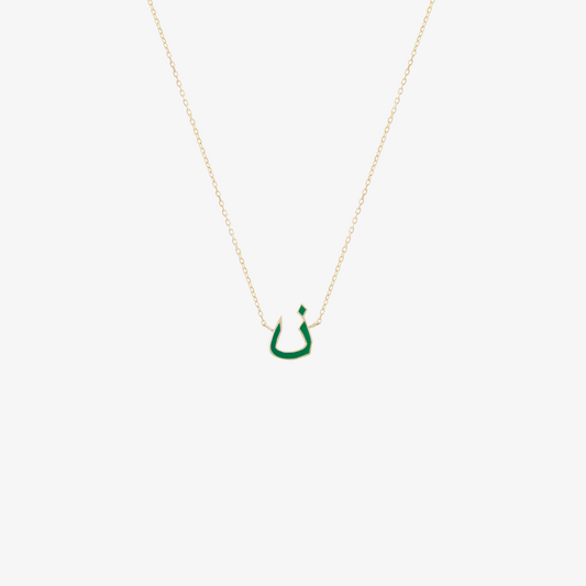 OULA - 18K Gold & Enamel Letter Necklace