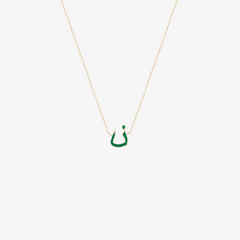 OULA - 18K Gold & Enamel Letter Necklace