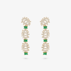 YA EIN - 18K Gold & Diamonds Earrings with Emeralds