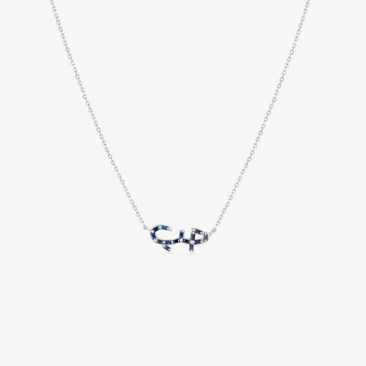 HOBB - 18K Precious Stone "Love" Necklace
