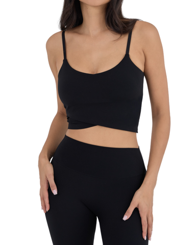 Wrap Cami Top Black