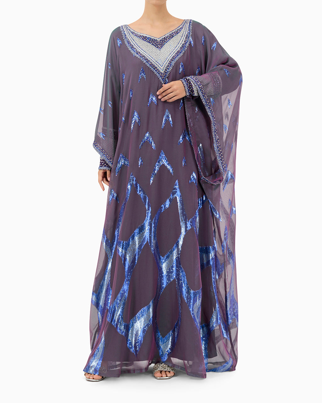 Model wears Kaftan | Purple