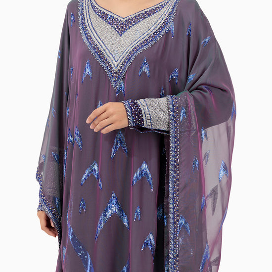 Model wears Kaftan | Purple