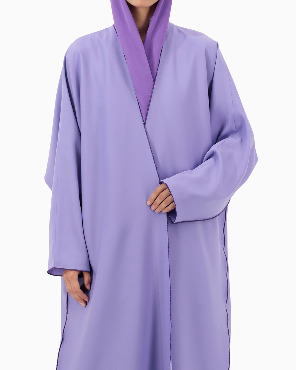 Model wears Abaya | Purple