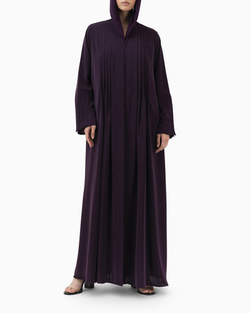 Pleated Abaya | Purple