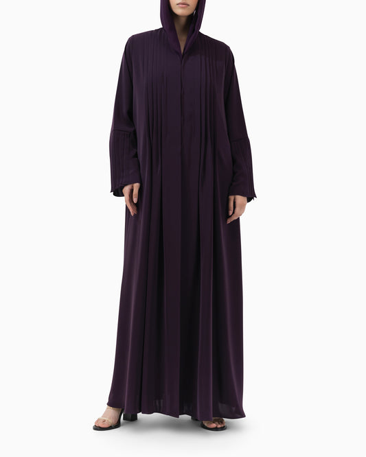 Pleated Abaya | Purple