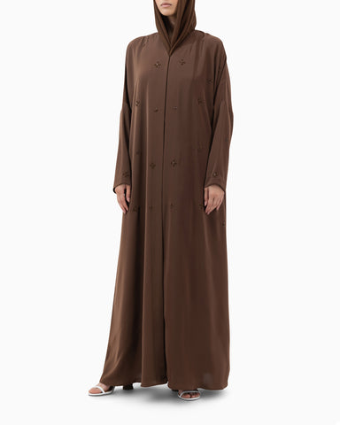 Abaya | Brown Floral