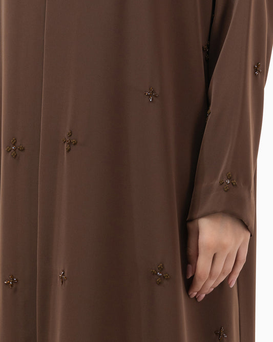 Abaya | Brown Floral