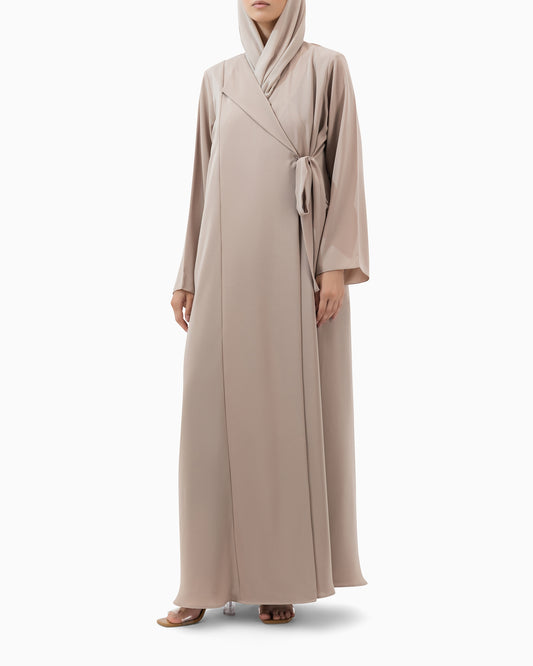 Abaya | Beige Knotted