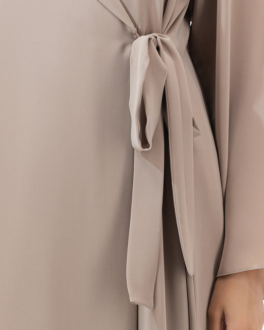 Abaya | Beige Knotted