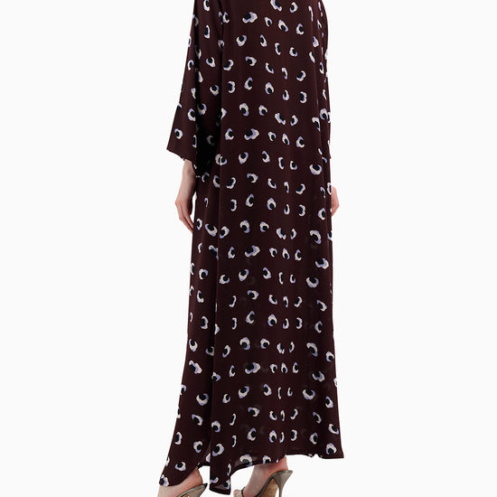 Model wears Brown Daily Dress