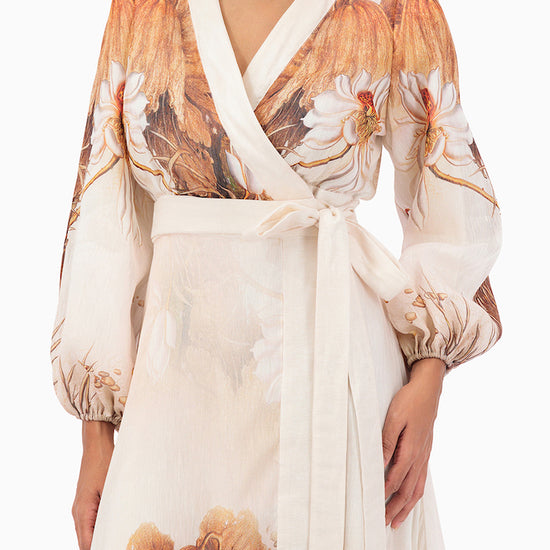 Model wears Wrap Dress