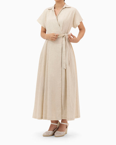 Wrap Dress | Beige
