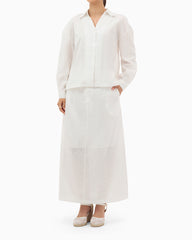 Travel Set With Collar Shirt | White