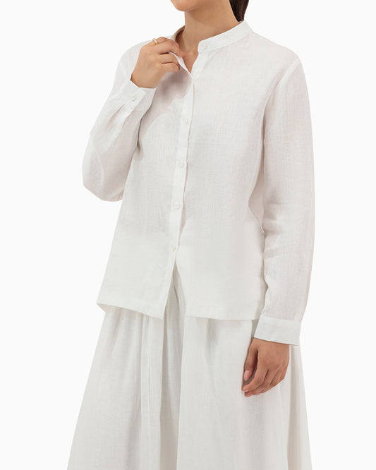 Model wears White Set