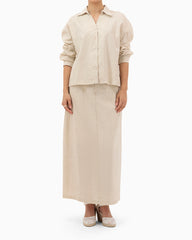 Travel Set With Collar Shirt | Beige