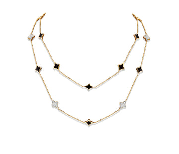 Black Ceramic Long Necklace