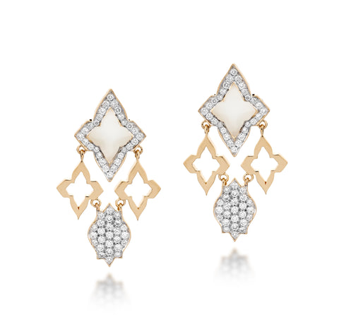 White Ceramic Classic Earring