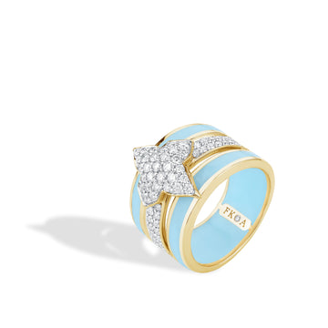 Turqouise Ceramic Bold Ring