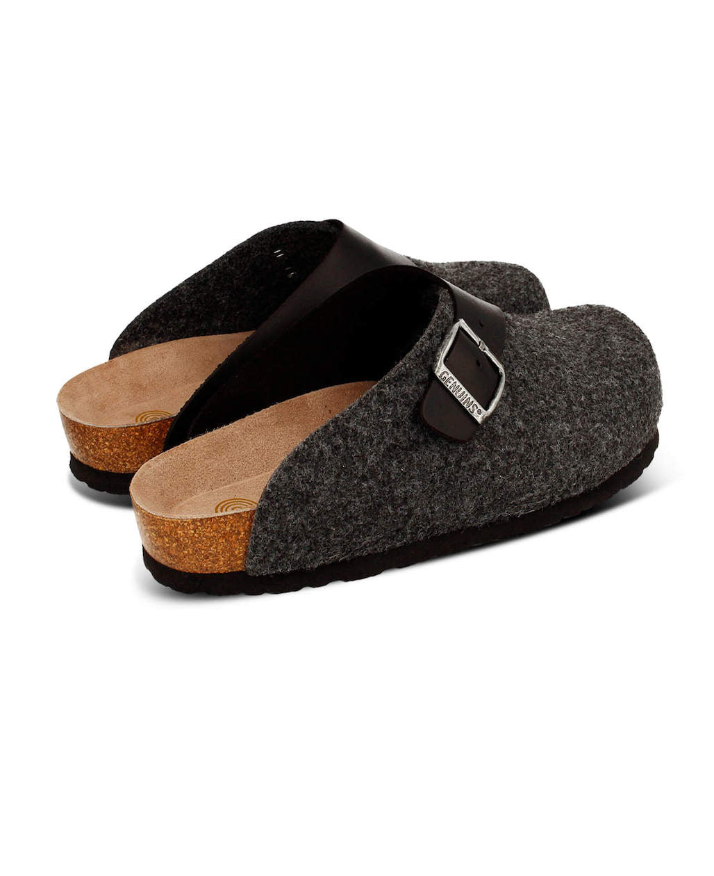 Model wears Branco Anthracite Clogs