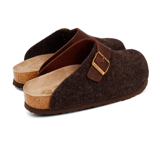 Model wears Branco Brown Clogs