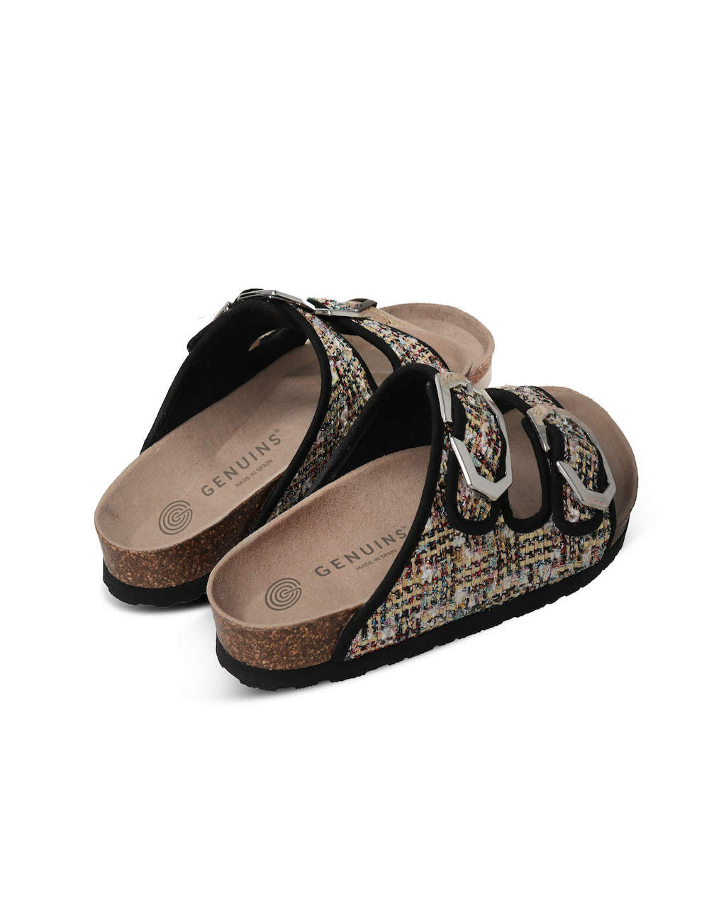 Model wears Galia Black Sandal