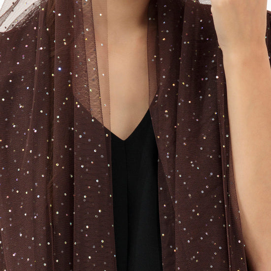 Model wears Wedding Abaya | Brown