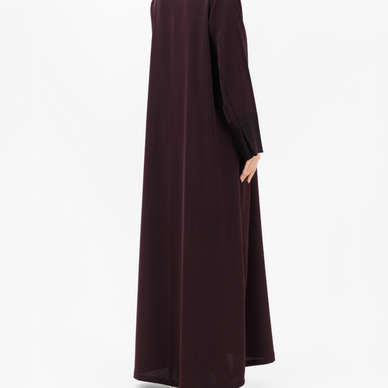 Model wears Essential Shiny | Purple