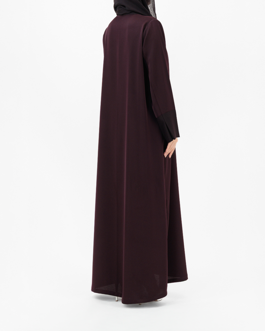 Model wears Essential Shiny | Purple