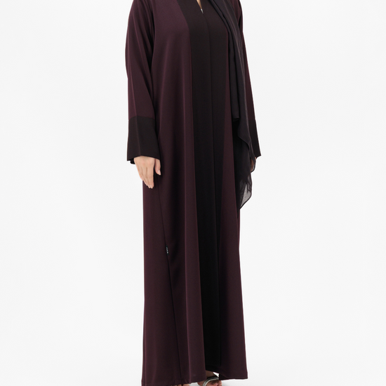 Model wears Essential Shiny | Purple