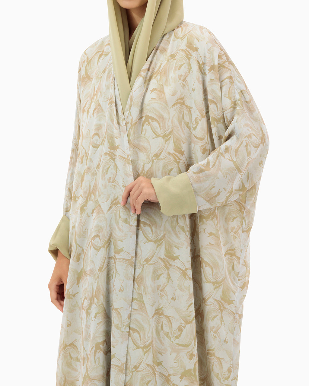 Model wears Abaya | Beige