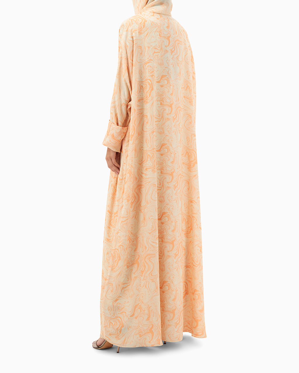 Model wears Abaya | Orange