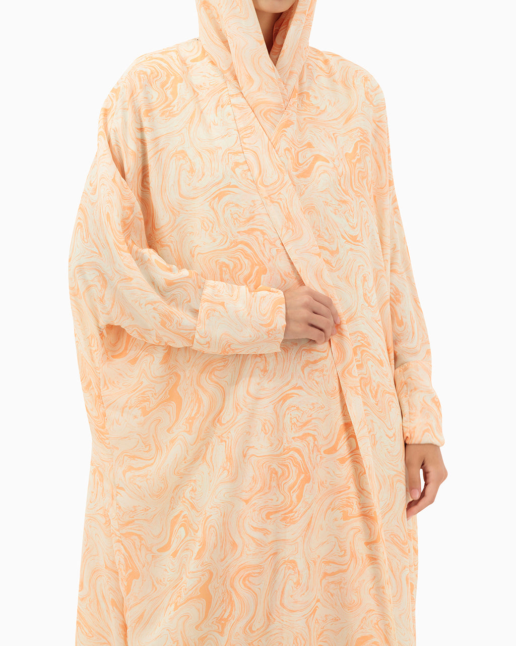 Model wears Abaya | Orange