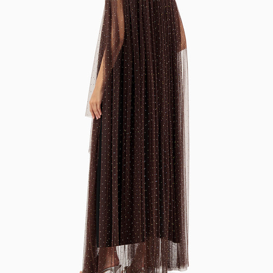 Model wears Wedding Abaya | Brown