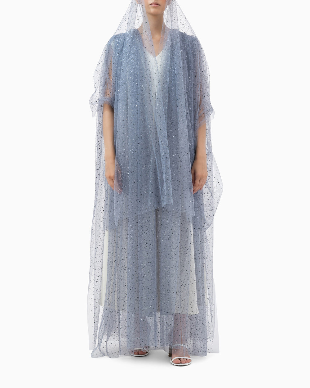 Abaya | Blue With Crystal