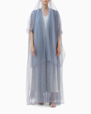 Abaya | Blue With Crystal