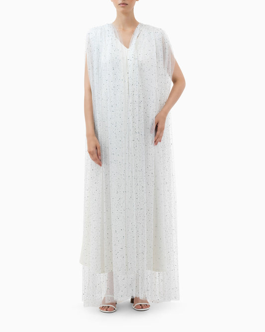 Abaya | White With Crystal