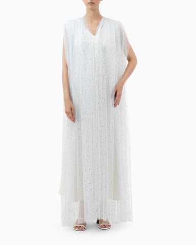 Abaya | White With Crystal