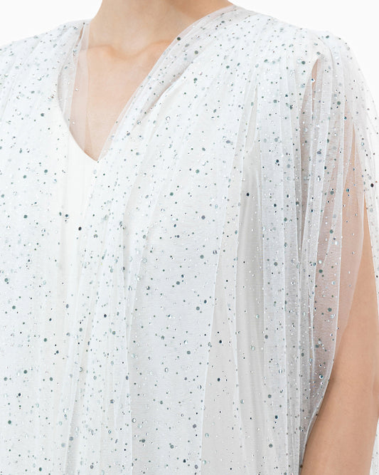 Abaya | White With Crystal